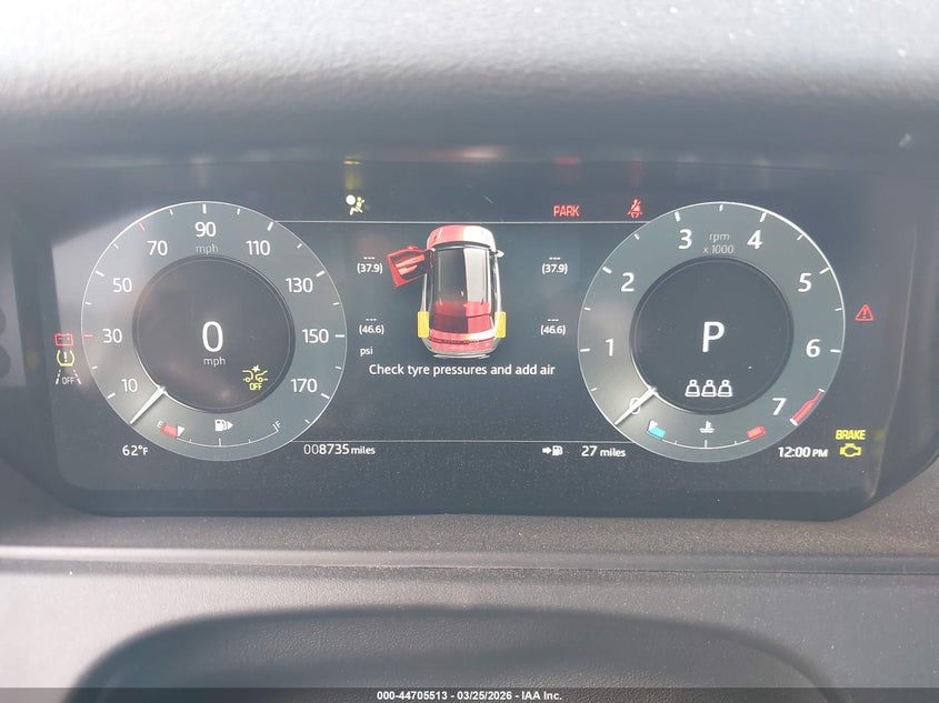 2025 Land Rover Range Rover Velar P250 Dynamic Se VIN: SALYL2EX5SA806322 Lot: 44705513