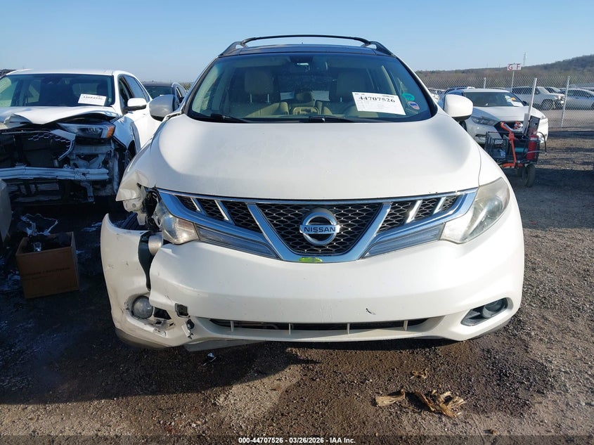 2013 Nissan Murano Sl VIN: JN8AZ1MU2DW212824 Lot: 44707526