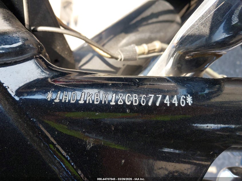 2012 Harley-Davidson Flhx Street Glide VIN: 1HD1KBM18CB677446 Lot: 44707845
