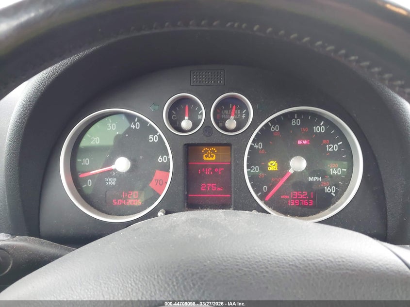 2003 Audi Tt 1.8L VIN: TRUWT28N031016474 Lot: 44709098