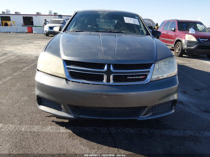 2012 Dodge Avenger 2.4 Se grey Lot 111044709171 Vin 1C3CDZAB3CN185677