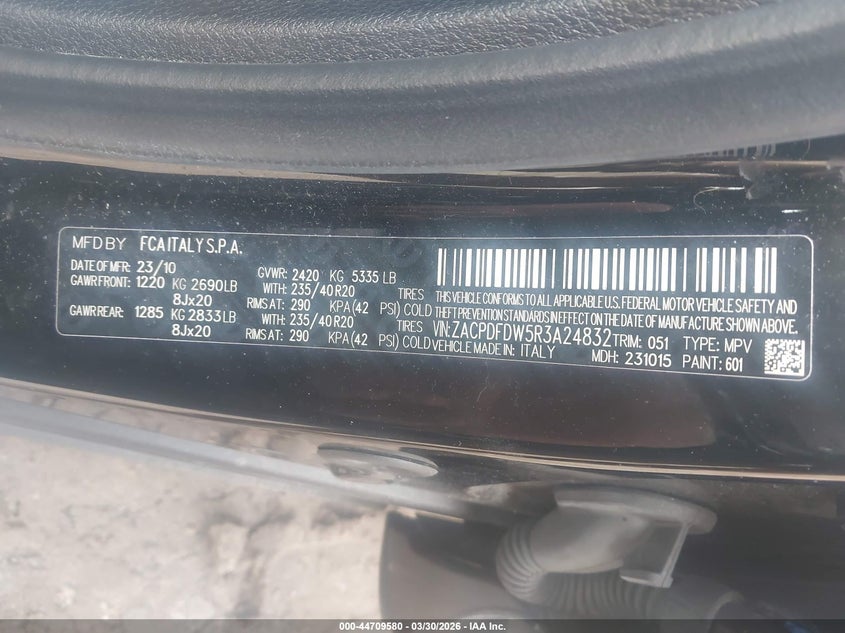 2024 Dodge Hornet R/T Plus Eawd VIN: ZACPDFDW5R3A24832 Lot: 44709580