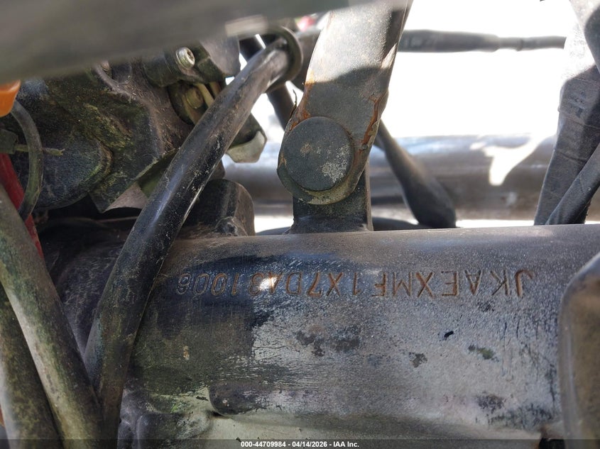 2007 Kawasaki Ex250 F VIN: JKAEXMF1X7DA31006 Lot: 44709984