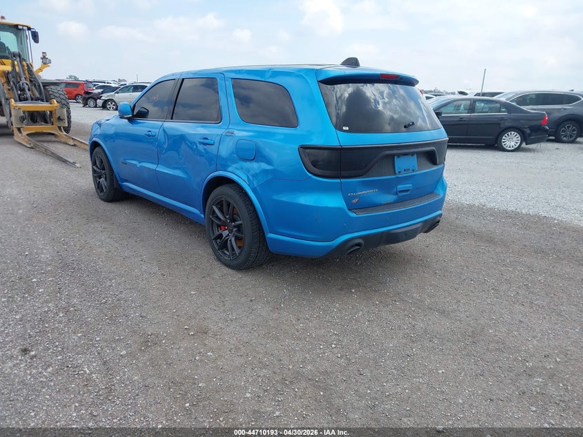 Vin: 1c4sdjgj7jc482886, lot: 45207324, dodge durango srt awd 20183