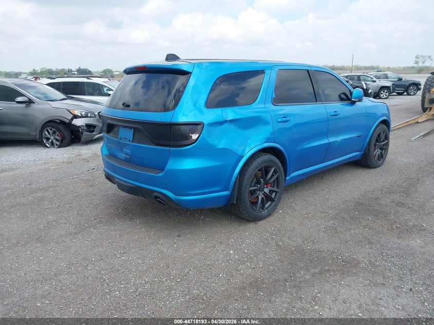 Vin: 1c4sdjgj7jc482886, lot: 45207324, dodge durango srt awd 20184