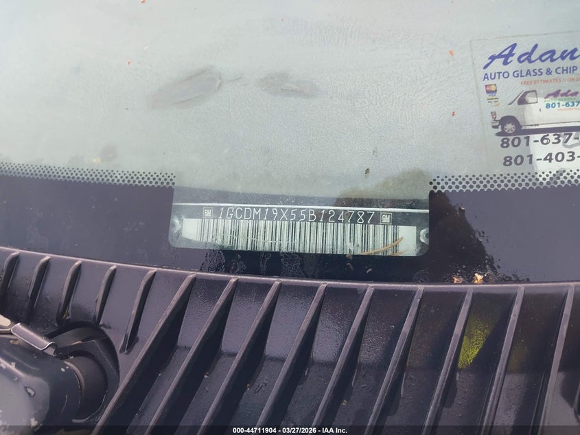 2005 Chevrolet Astro VIN: 1GCDM19X55B124787 Lot: 44711904