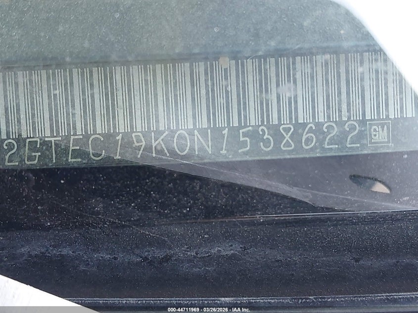 1992 GMC Sierra C1500 VIN: 2GTEC19K0N1538622 Lot: 44711969