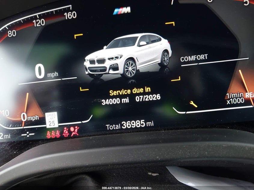 2021 BMW X4 xDrive30I VIN: 5UX2V1C06M9F26017 Lot: 44713879
