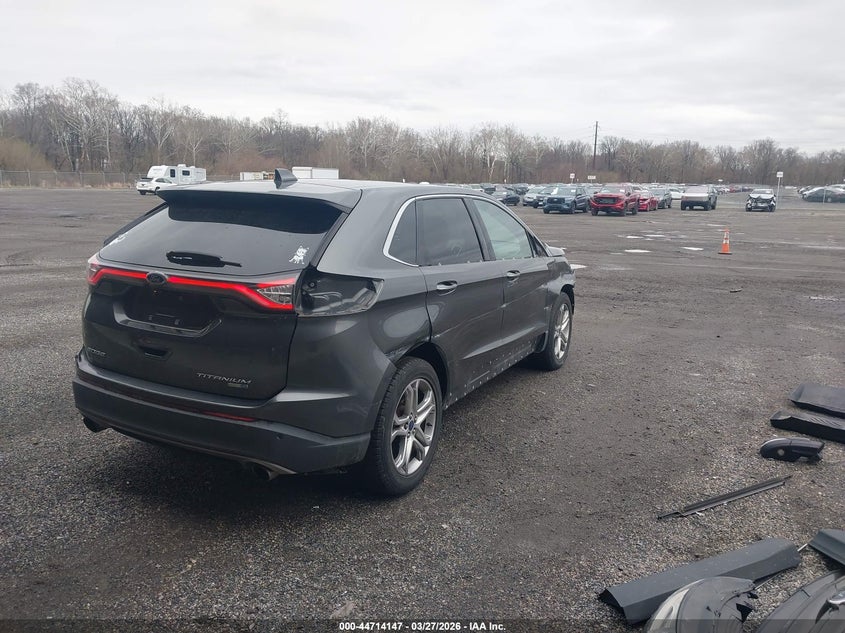 Vin: 2fmpk4k93hbb80723, lot: 45211297, ford edge titanium 20174