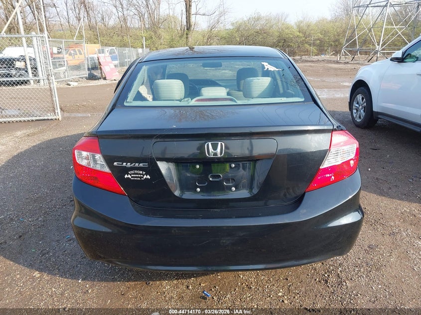 2012 Honda Civic 1.8 Lx black Lot 111044714170 Vin 19XFB2F58CE013464