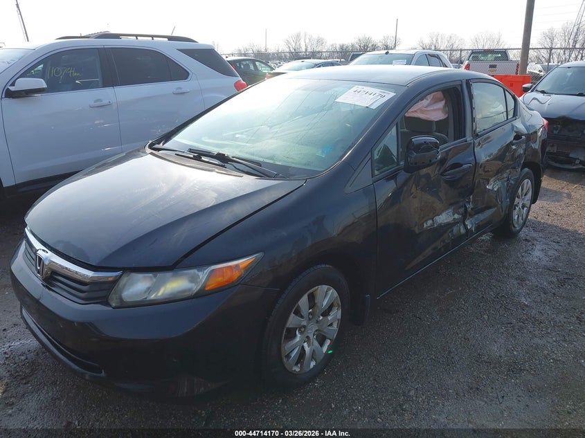 2012 Honda Civic 1.8 Lx black Lot 111044714170 Vin 19XFB2F58CE013464