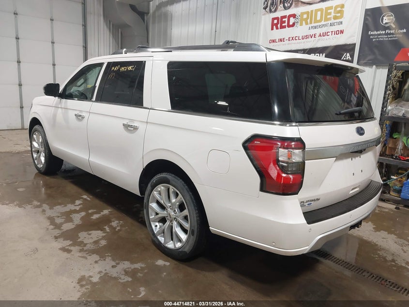 Vin: 1fmjk1mtxkea58188, lot: 45211971, ford expedition max platinum 20193