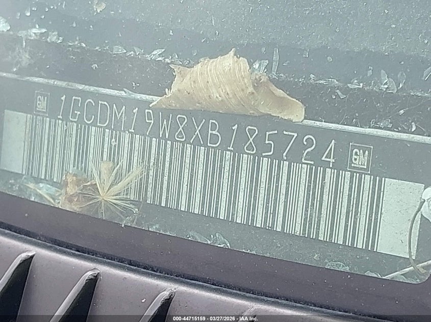 1999 Chevrolet Astro VIN: 1GCDM19W8XB185724 Lot: 44715159