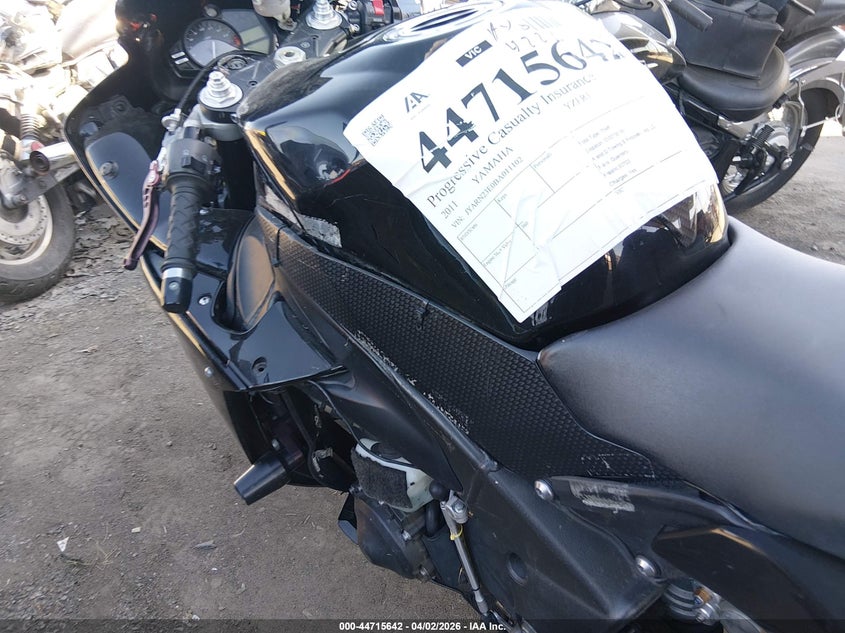 2011 Yamaha Yzfr1 VIN: JYARN23E0BA011102 Lot: 44715642