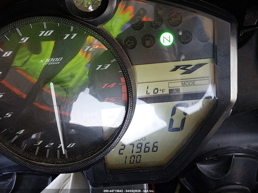 2011 Yamaha Yzfr1 VIN: JYARN23E0BA011102 Lot: 44715642