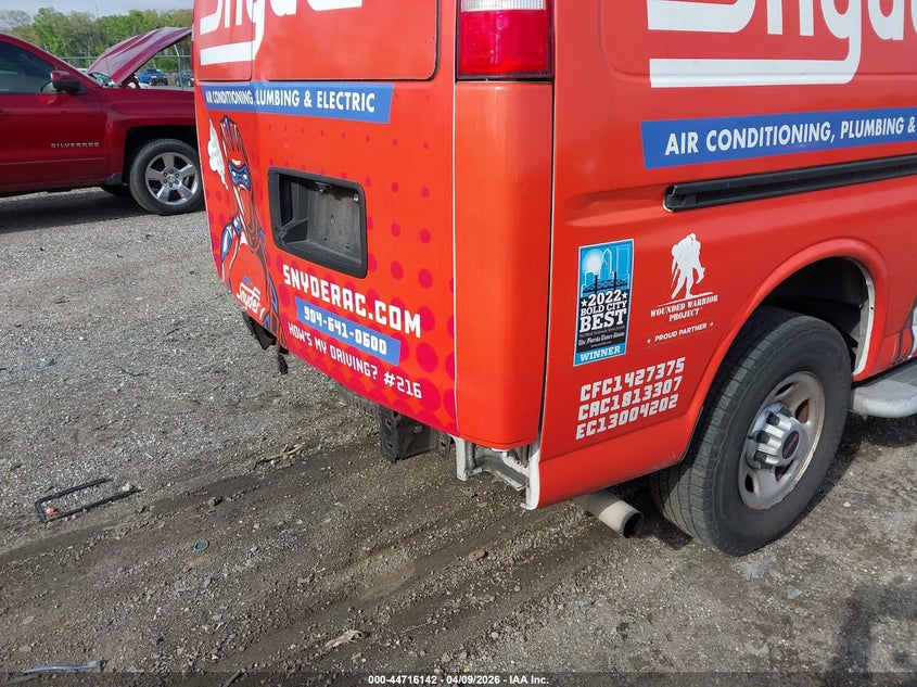 2019 GMC Savana 2500 Work Van VIN: 1GTW7AFG0K1367798 Lot: 44716142