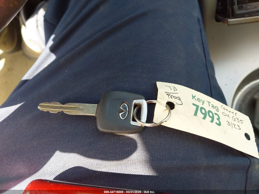 2004 Infiniti G35 VIN: JNKCV51E54M613962 Lot: 44716500