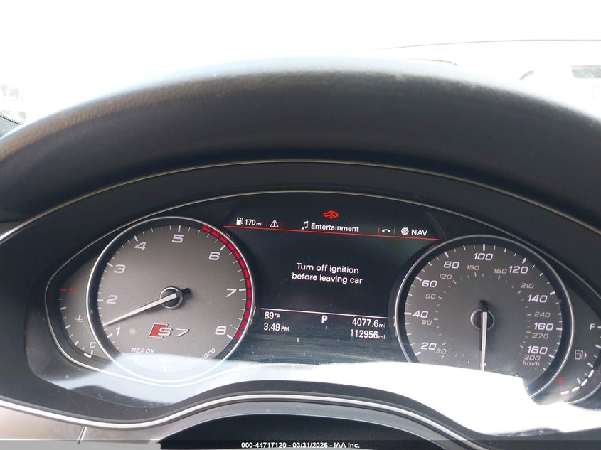 2017 Audi S7 4.0T Premium Plus VIN: WAU2FAFCXHN025398 Lot: 44717120