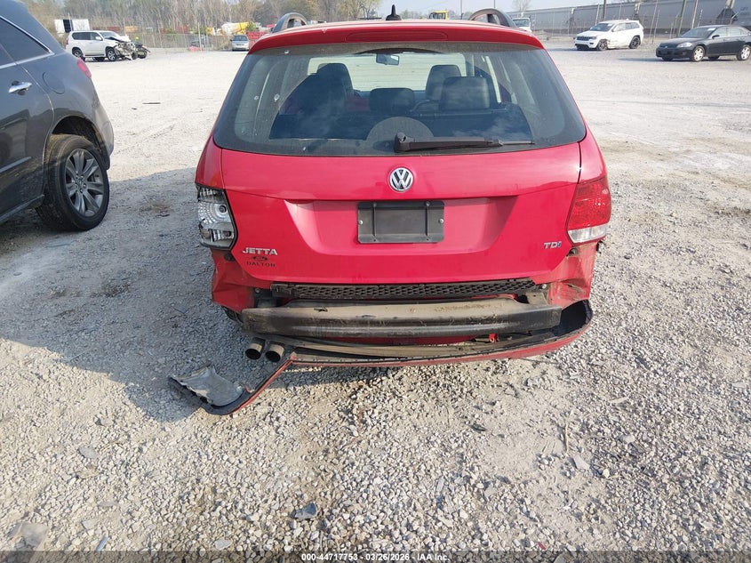 2012 Volkswagen Jetta 2.0 Sportwagen 2.0L Tdi red Lot 111044717753 Vin 3VWPL7AJ5CM604017