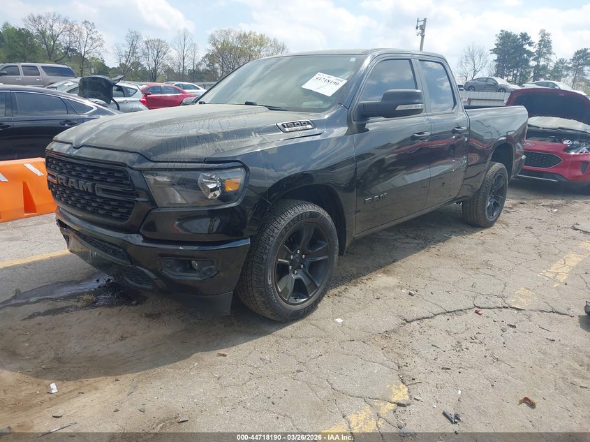 2022 Ram 1500 5.7 Ram Big Horn 4X2 6'4 Box black Lot 111044718190 Vin 1C6RREBT6NN219127