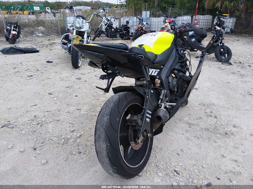 2012 Yamaha Yzf Yzfr6 black Lot 111044719144 Vin JYARJ16E8CA025879