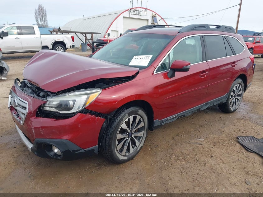 Vin: 4s4bsbnc9f3303816, lot: 45216873, subaru outback 2.5i limited 20152