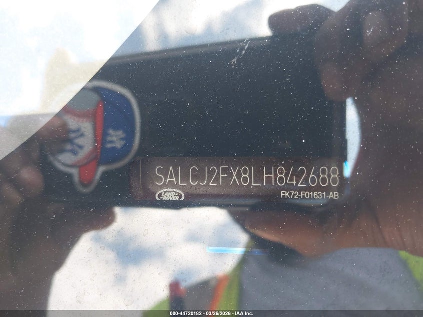 2020 Land Rover Discovery Sport S VIN: SALCJ2FX8LH842688 Lot: 44720182