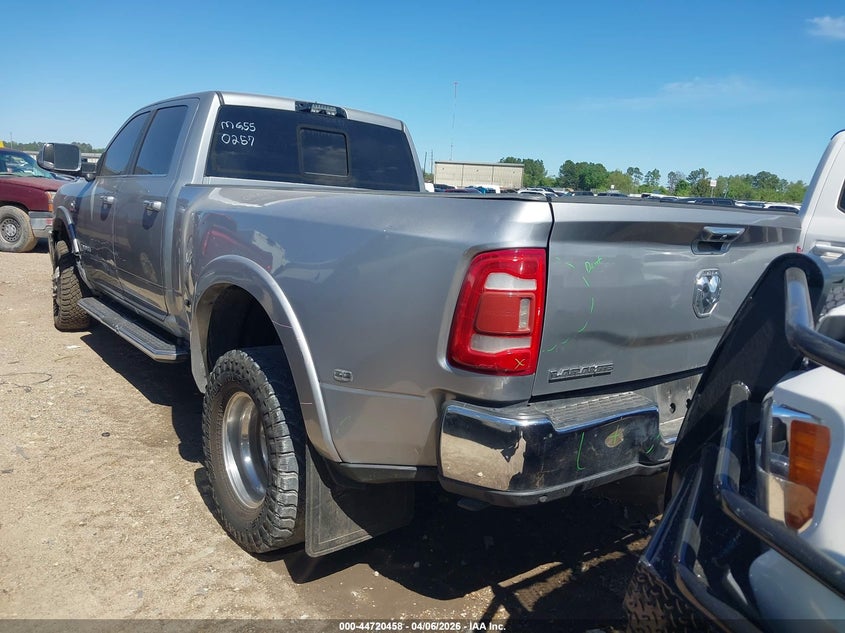 2021 Ram 3500 Ram Laramie 4X4 8' Box grey Lot 111044720458 Vin 3C63RRJL0MG550257