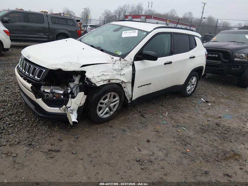 Vin: 3c4njdab2ht647296, lot: 45218548, jeep new compass sport 4x4 20172