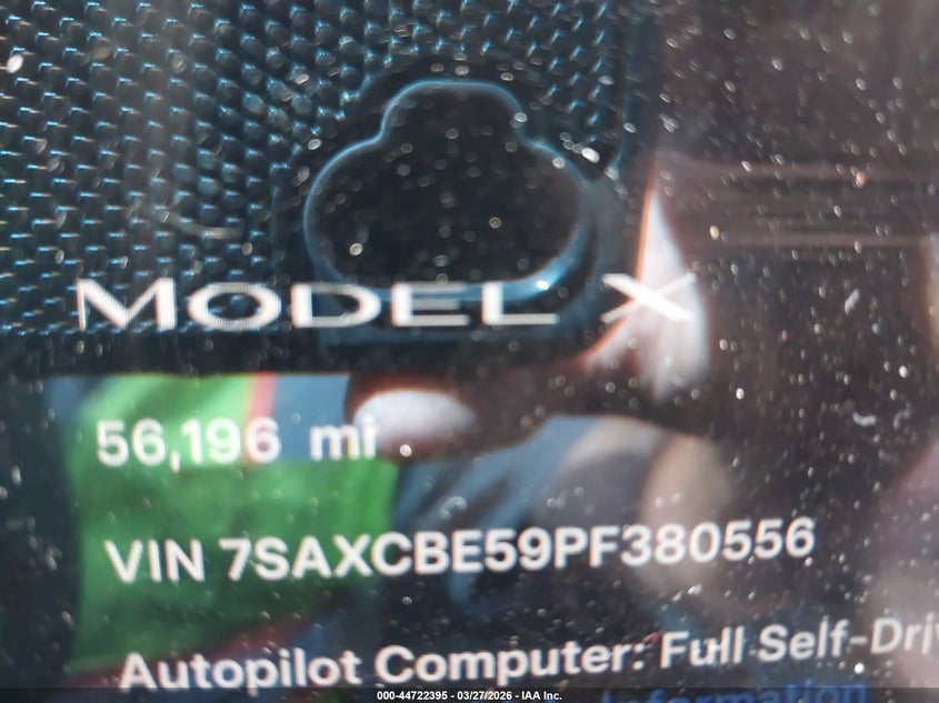 TESLA MODEL X 2023 VIN 7SAXCBE59PF380556