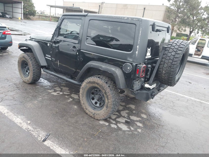 2012 Jeep Wrangler / 3.6 Sport black Lot 111044722509 Vin 1C4AJWAG8CL164020