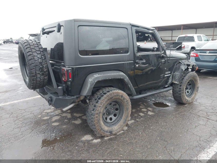 2012 Jeep Wrangler / 3.6 Sport black Lot 111044722509 Vin 1C4AJWAG8CL164020