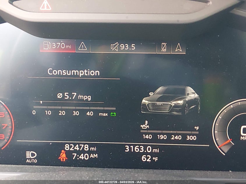 2019 Audi A7 55 Premium VIN: WAUU2AF27KN055607 Lot: 44722726