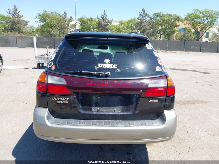2001 Subaru Outback H6-3.0 VIN: 4S3BH806217657783 Lot: 44722994