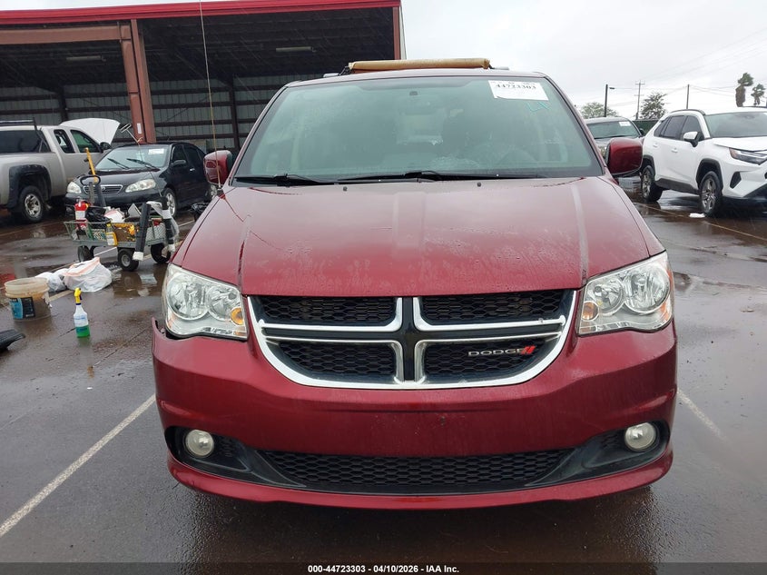2018 Dodge Caravan 3.6 Grand Sxt red Lot 111044723303 Vin 2C4RDGCG7JR191324