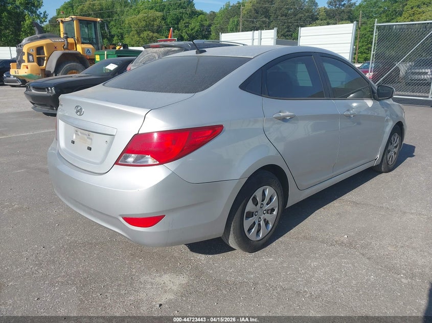 2015 HYUNDAI ACCENT SEDAN 1.6L I-4 DI, DOHC, VVT, 138HP