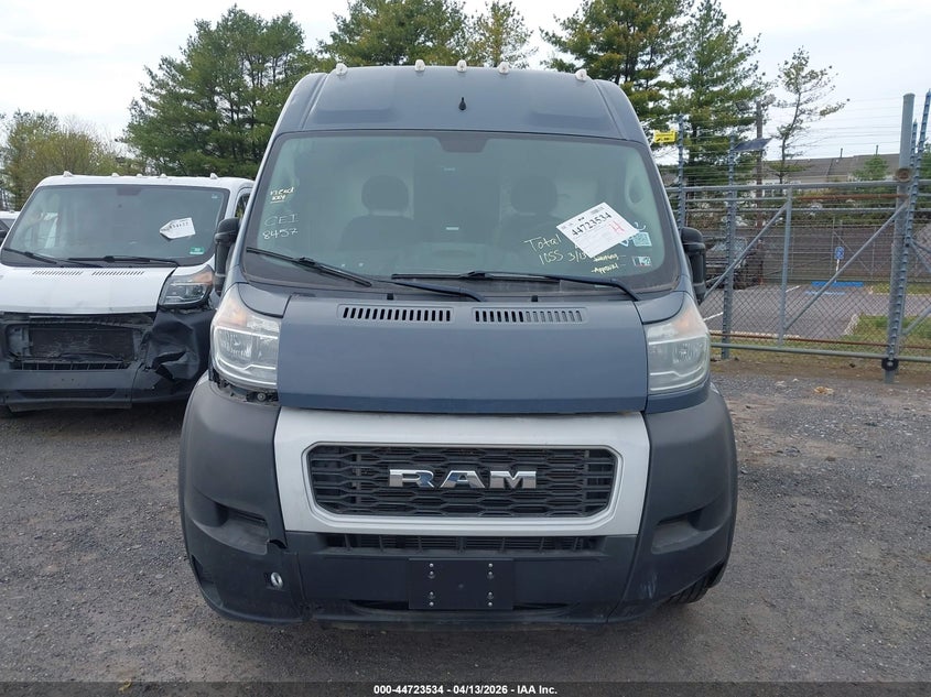 2020 Ram Promaster 3500 Cargo Van High Roof 159 Wb Ext VIN: 3C6URVJG9LE108457 Lot: 44723534