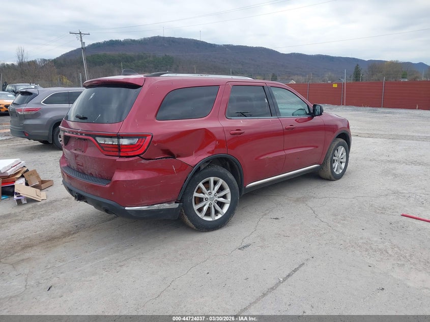 Vin: 1c4rdjag1ec557373, lot: 45221217, dodge durango sxt 20144