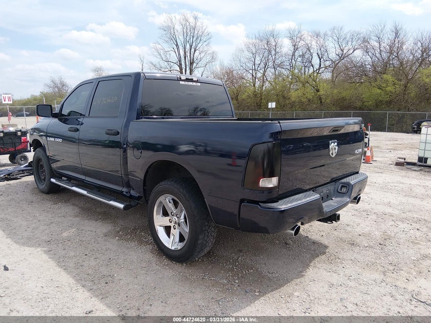 2012 Ram 1500 5.7 Ram St blue Lot 111044724620 Vin 1C6RD7KT3CS320246