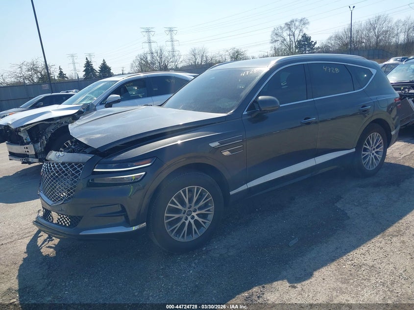 Vin: kmuhbdsb3ru179429, lot: 45221908, genesis gv80 2.5t awd 20242