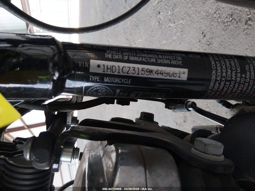 2009 Harley-Davidson Xl1200 N VIN: 1HD1CZ3159K449081 Lot: 44724986