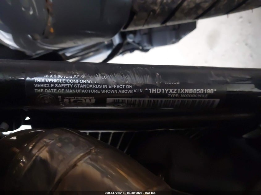 2022 Harley-Davidson Fxlrst VIN: 1HD1YXZ1XNB050190 Lot: 44725518