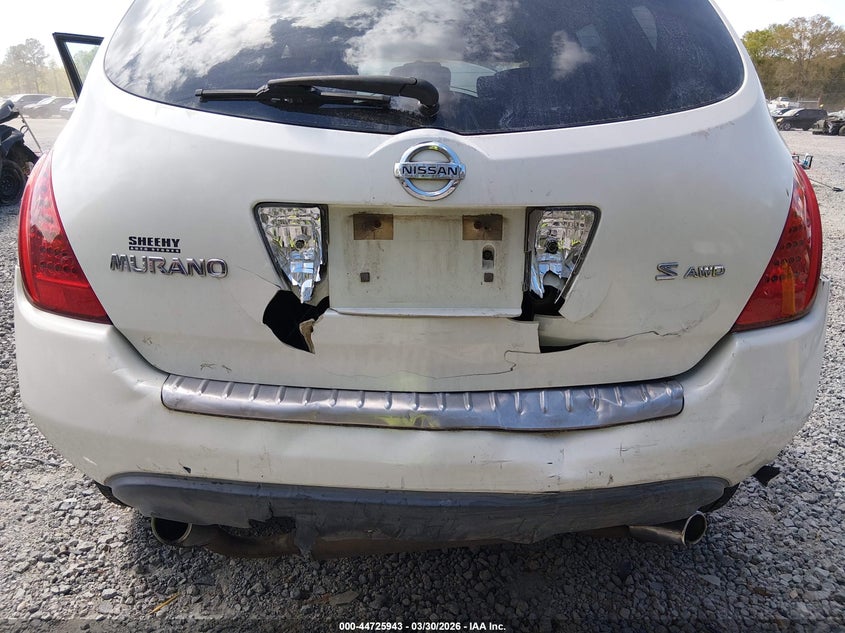 2006 Nissan Murano S VIN: JN8AZ08W46W517640 Lot: 44725943