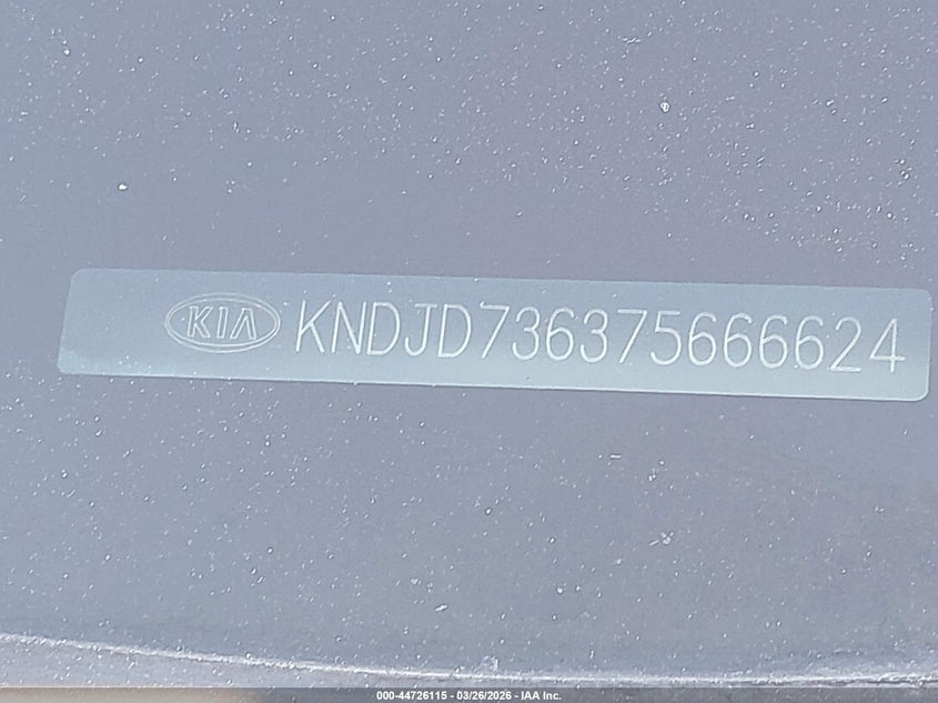 2007 Kia Sorento Ex VIN: KNDJD736375666624 Lot: 44726115