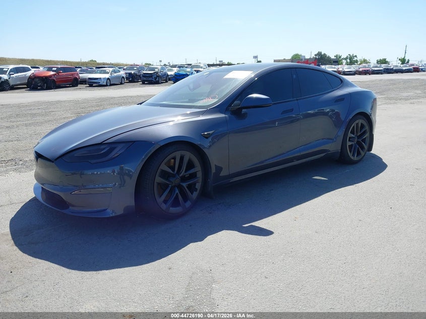 Vin: 5yjsa1e69mf429458, lot: 45223370, tesla model s plaid tri motor all-wheel drive 20212