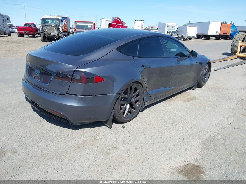 Vin: 5yjsa1e69mf429458, lot: 45223370, tesla model s plaid tri motor all-wheel drive 20214