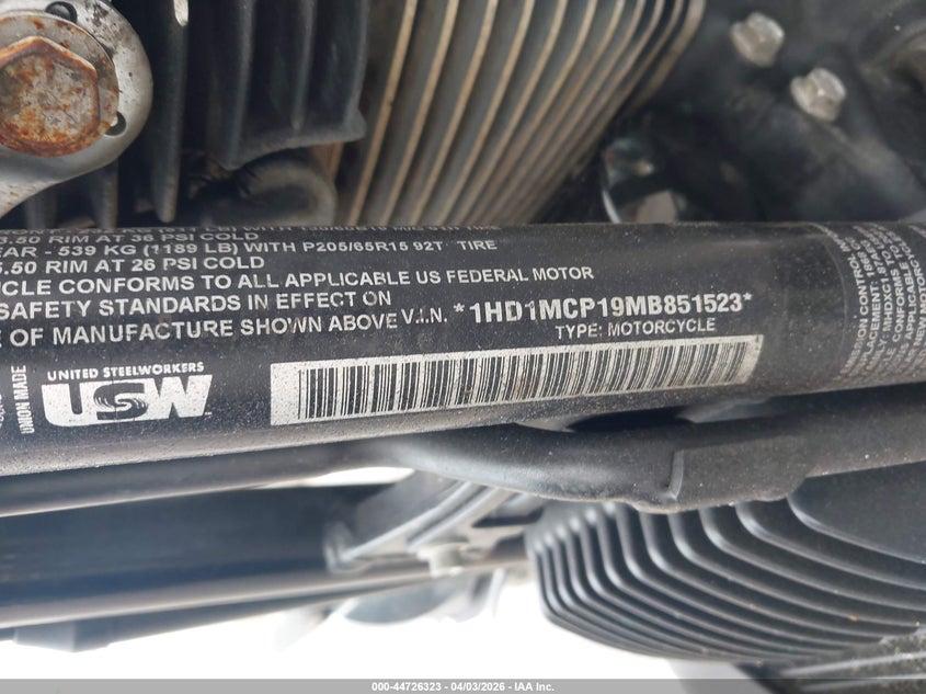 2021 Harley-Davidson Flrt VIN: 1HD1MCP19MB851523 Lot: 44726323