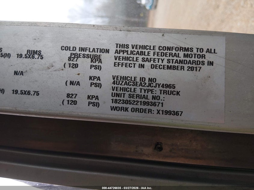 2018 OTHER FREIGHTLINER MT55G VAN N/A