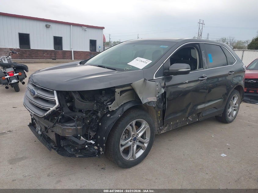 Vin: 2fmpk3k9xjbb44575, lot: 45224103, ford edge titanium 20182