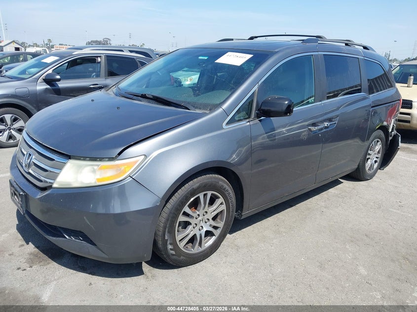 2012 Honda Odyssey 3.5 Ex-L grey Lot 111044728405 Vin 5FNRL5H64CB007656